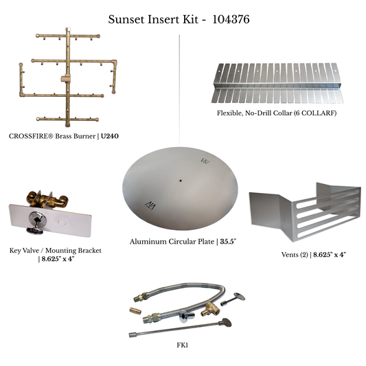 Warming Trends Unilock Sunset fire pit gas insert kit