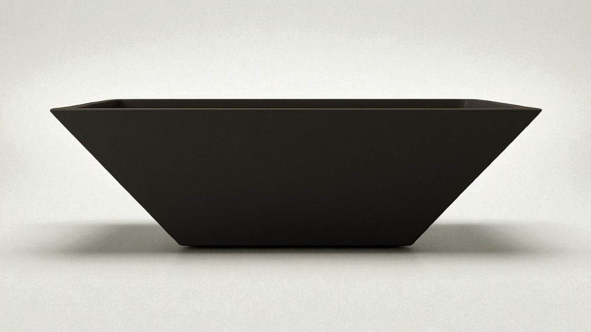 Warming Trends AON Ember square concrete fire bowl in Black