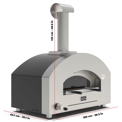 Alfa Futuro 2 Pizze Built-In Gas Pizza Oven
