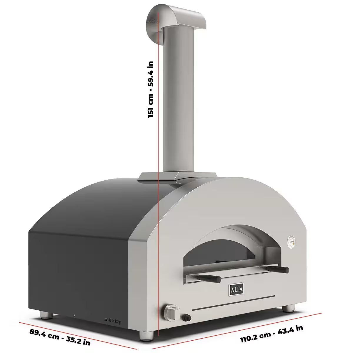 Alfa Futuro 4 Pizze Built-In Gas Pizza Oven