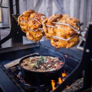 Hooray Grill Company Rotisserie Kit for Lodge Series Grills