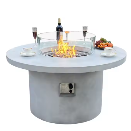 Emberlane Divinity Round Gas Fire Table