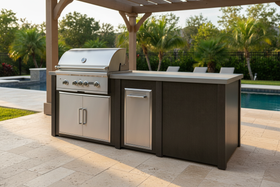 Haven Outdoor 6' Kitchen Island w/ Plain Panel