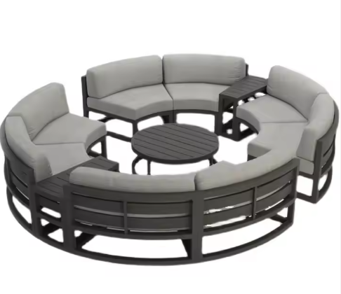 Alder + Ash 7-Piece Curved Sectional Set