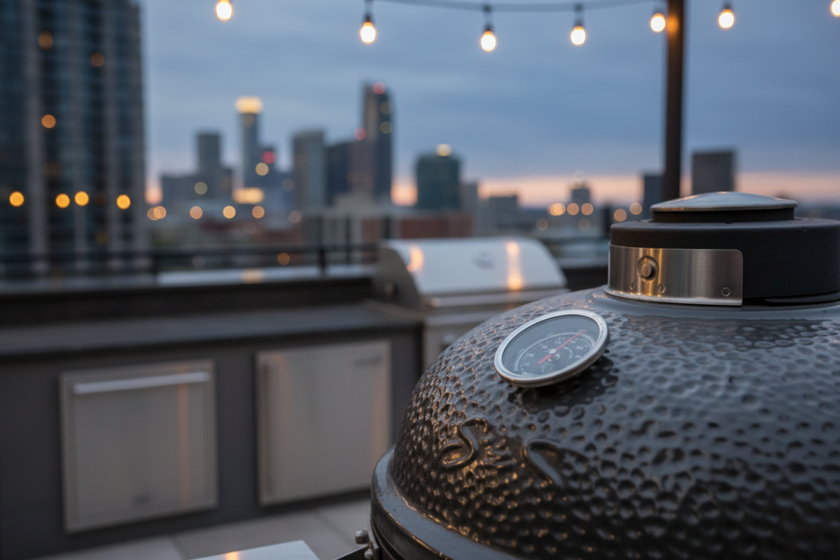 Kamado Grill Thermometer Urban Outdoor Kitchen