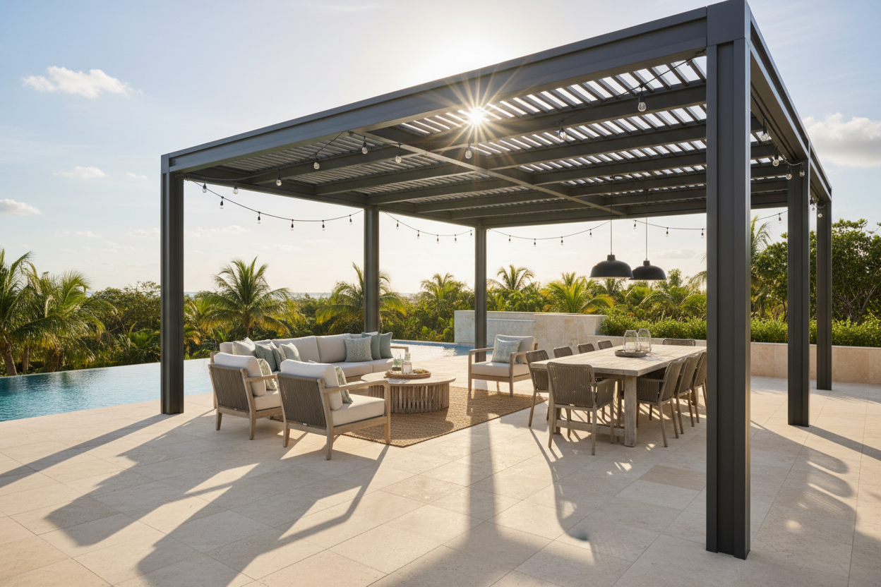 Luxury Outdoor Pergola & Cabana – Shade Structure