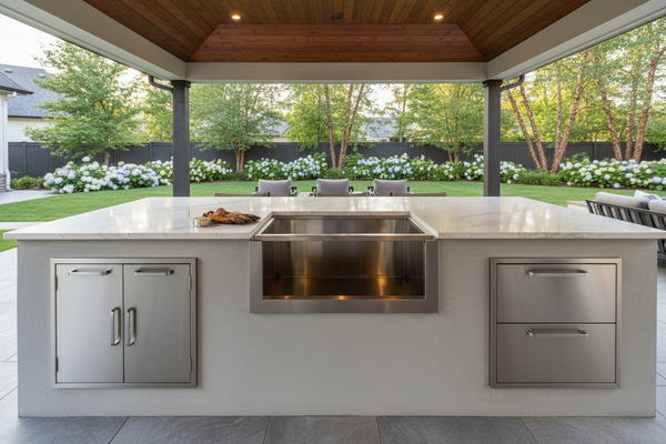 Outdoor Kitchen — Insulated Jacket Installed, Grill Pending