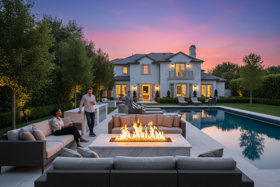 The Money Shot - Same Backyard, Fire & Gathering Scene