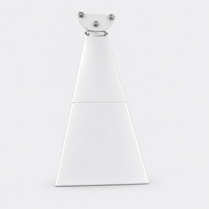 White patio heater hanging bracket on a light grey background
